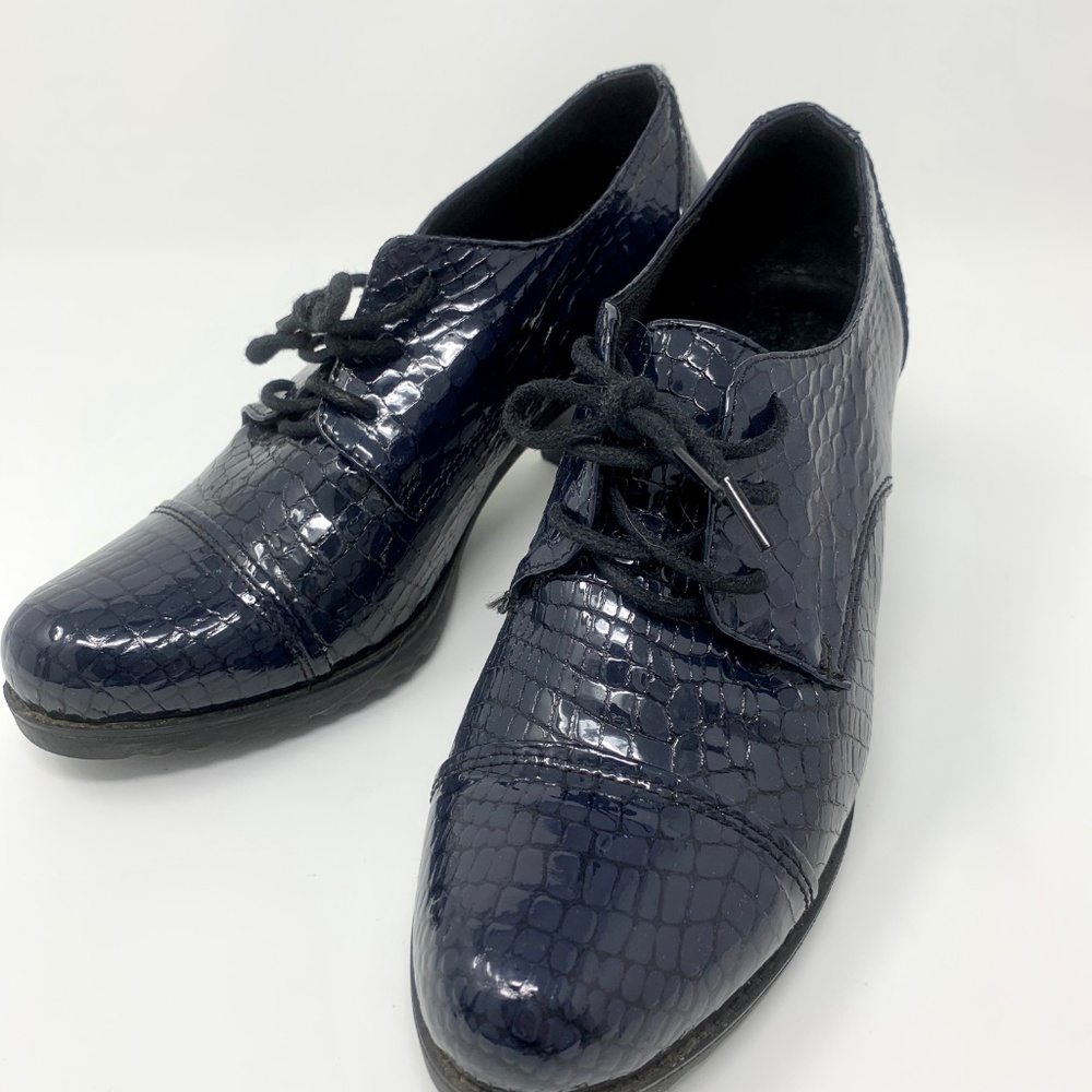 Leather Dark blue Navy ankle BOOTIES